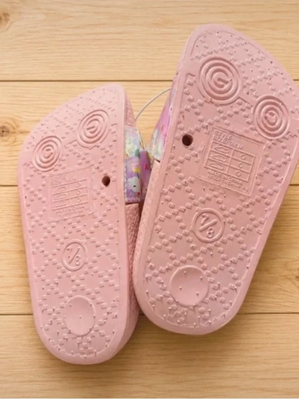 Girls' Pink Unicorn Slide Sandals with Purple Strap